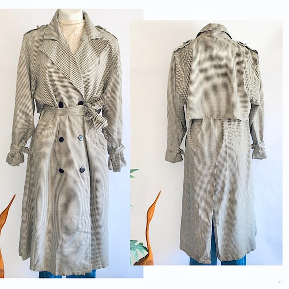 Vintage Jackets & Blazers - v i n t a g e :: London Fog Gingham Trench Coat